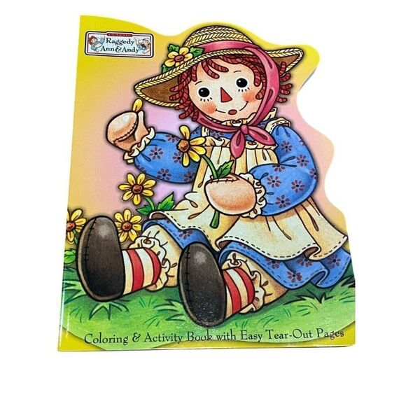 Raggedy Ann & Andy Activity Fun Coloring Books Crayons Paints Gift Box Set of 6 - Picture 7 of 8